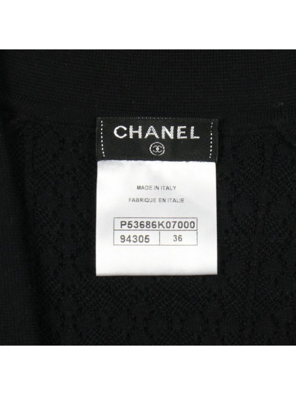 Chanel Dress CC Logo Button Pearl Cotton Nylon Knit - Picture 3 of 9